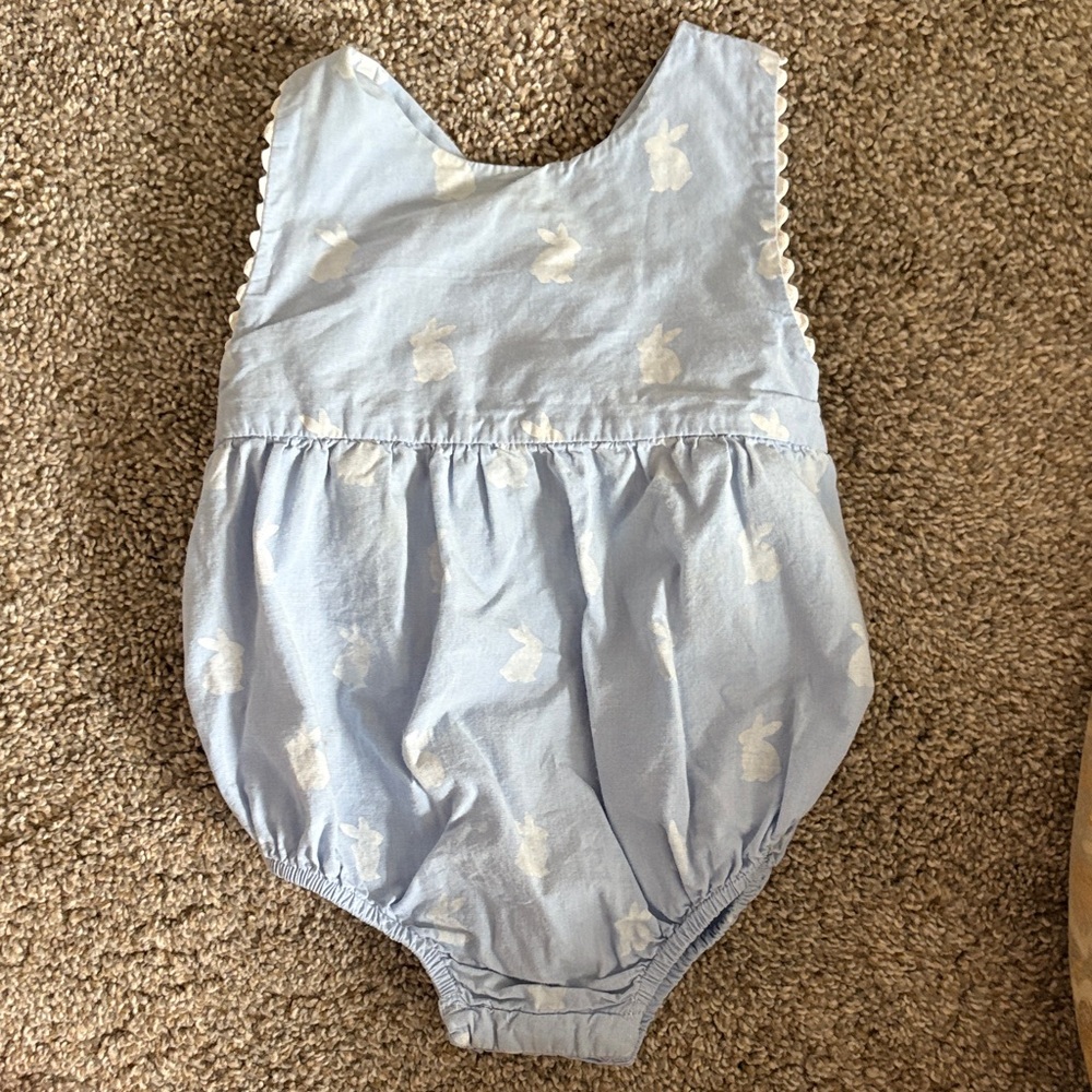 Jacadi bunny print romper 12 months